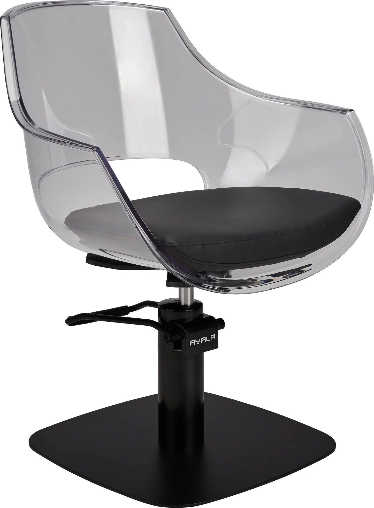 Ayala Ghost Black Styling Chair
black square base
salon chair