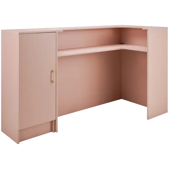 stylish salon reception furniture
Mila Henry L Reception Desk wood finish