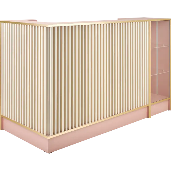 Mila Henry L Reception Desk wood finish
stylish salon reception furniture