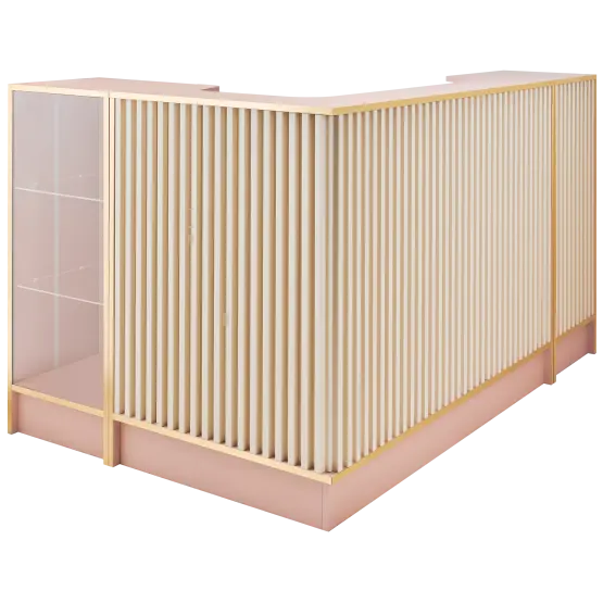 stylish salon reception furniture
modern salon reception counter with storage