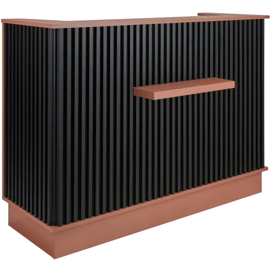 Mila Henry M Reception Desk wood finish
modern salon reception counter with storage
spa or studio front desk Mila Henry M
