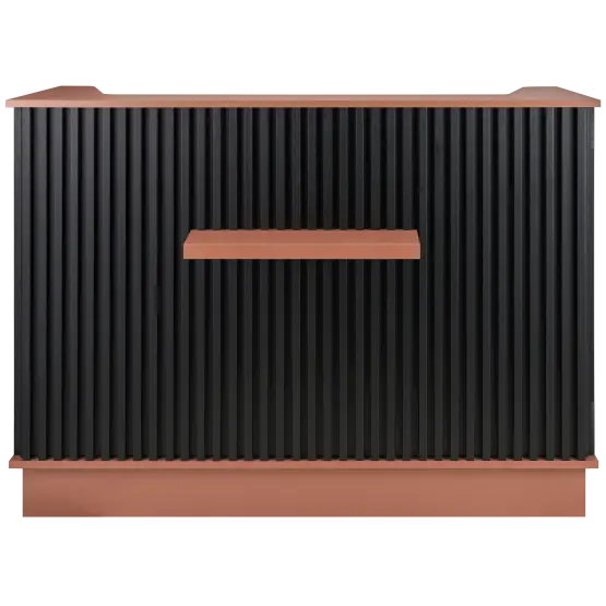 Mila Henry M Reception Desk wood finish
spa or studio front desk Mila Henry M