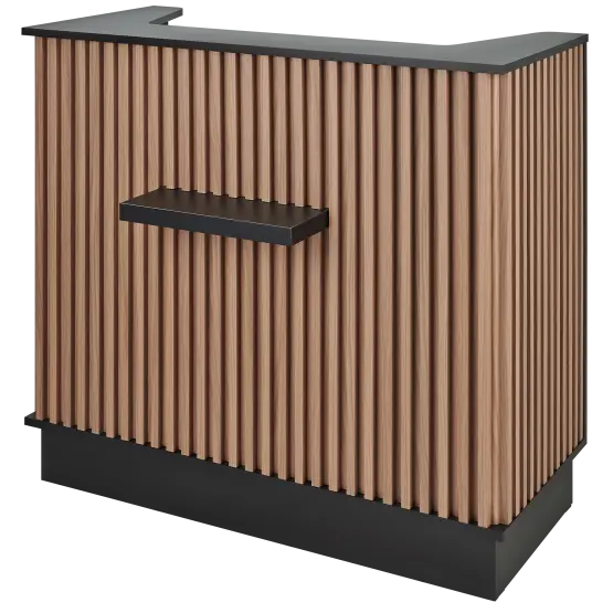 front desk with storage for spa or studio
Mila Henry S Reception Desk compact design
stylish space-saving reception counter