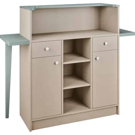 Mila Linea M Reception Desk modern design
salon front desk with storage and counter
minimalist reception desk for studio or clinic