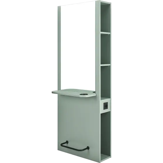 Mila Selene Wall Styling Unit
wall-mounted salon styling unit
compact hairdressing station