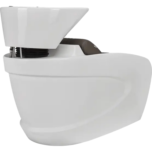 compact hair wash station for salons
stylish salon backwash chair with sink