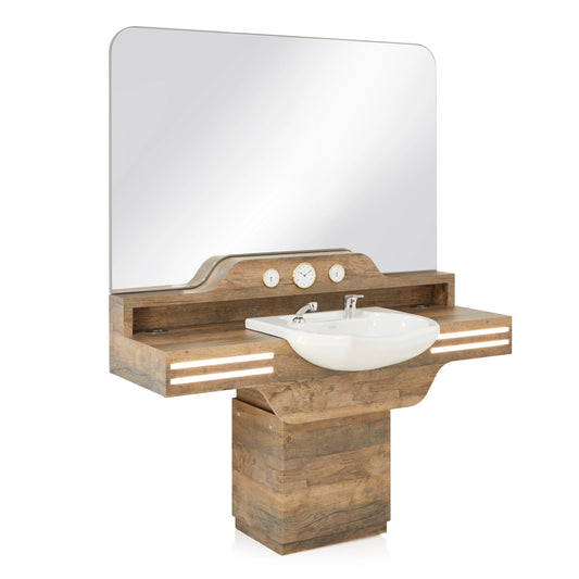 REM Cadillac Unit with Basin
Salon styling unit with mirror
Frontwash basin hair unit