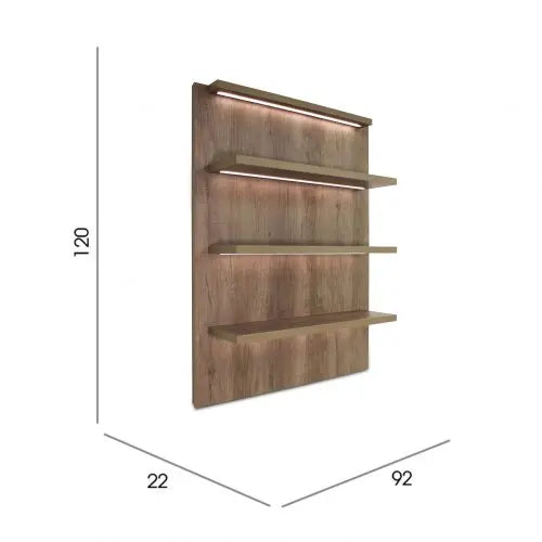 REM Glam LED Light Shelf Large front view
Illuminated salon display shelf
Wall-mounted LED retail shelf