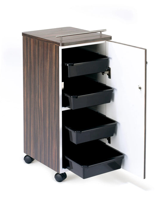REM Prima salon trolley
Hairdressing trolley with wheels
Beauty salon storage trolley