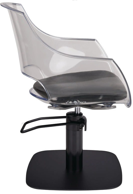 Ayala Ghost Black Styling Chair

black square base

salon chair