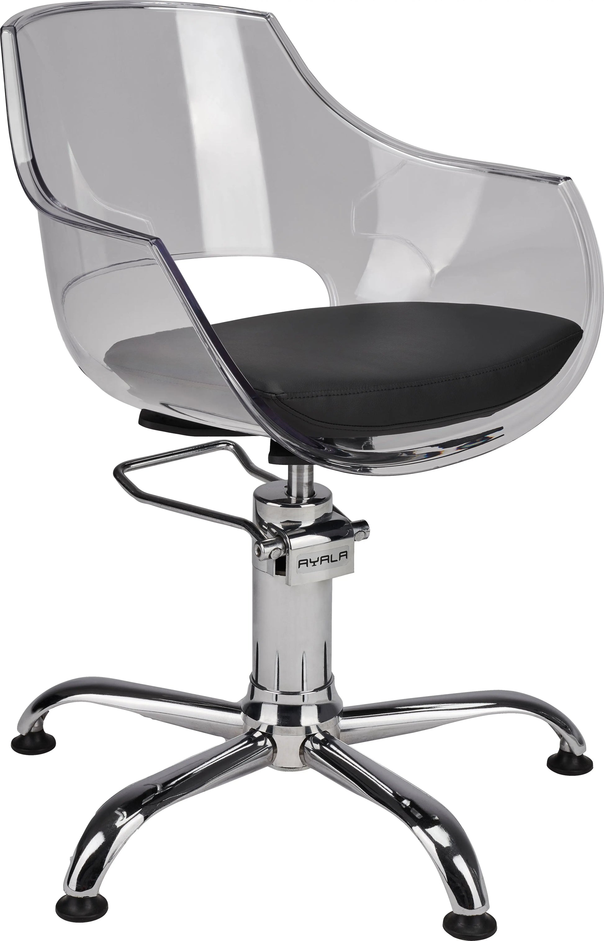 Ayala Ghost Styling Chair Sleek Sturdy