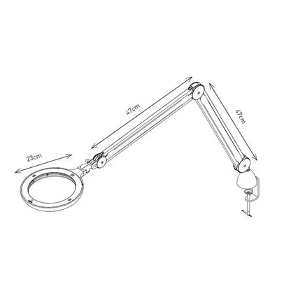 Daylight D25130 Omega 7 LED lamp

large magnifying lamp with clamp

7-inch lens LED magnifier UK