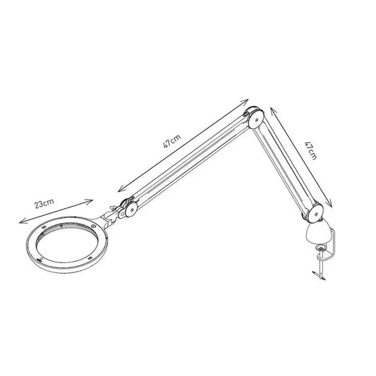 Daylight D25130 Omega 7 LED lamp

large magnifying lamp with clamp

7-inch lens LED magnifier UK