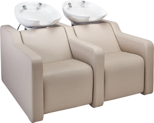 luxury salon backwash sofa unit

connected hair wash station with basin

ergonomic backwash unit for salons