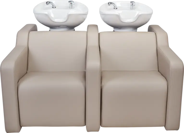 luxury salon backwash sofa unit

connected hair wash station with basin

ergonomic backwash unit for salons
