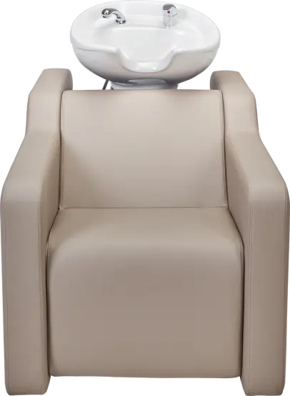 ergonomic backwash unit for salons

luxury salon wash chair with relax feature

deep basin wash station with leg support