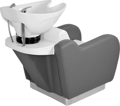 modern salon backwash unit with basin

ergonomic hair wash chair

professional backwash station