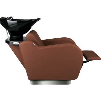 modern salon backwash unit with basin

ergonomic hair wash chair

professional backwash station