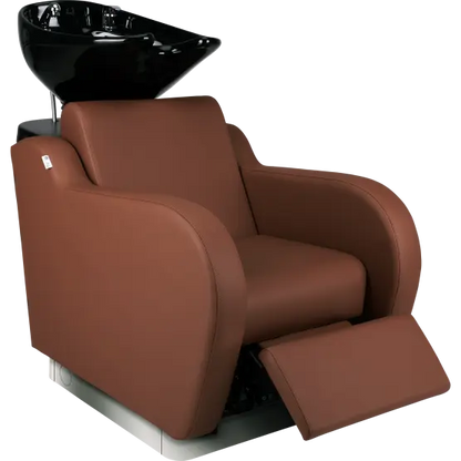 modern salon backwash unit with basin

ergonomic hair wash chair

professional backwash station