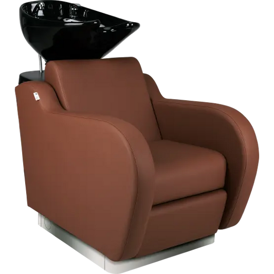 modern salon backwash unit with basin

ergonomic hair wash chair

professional backwash station