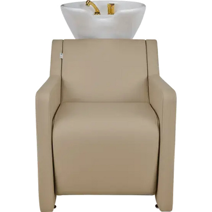 luxury salon backwash sofa unit

connected hair wash station with basin

high-end salon backwash unit