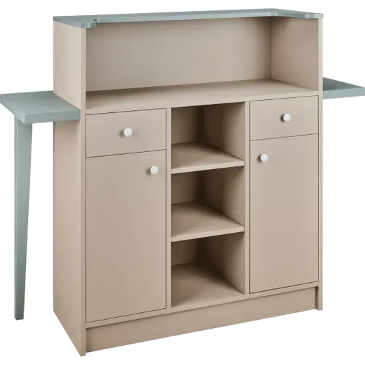 Mila Linea M Reception Desk modern design

salon front desk with storage and counter

minimalist reception desk for studio or clinic

