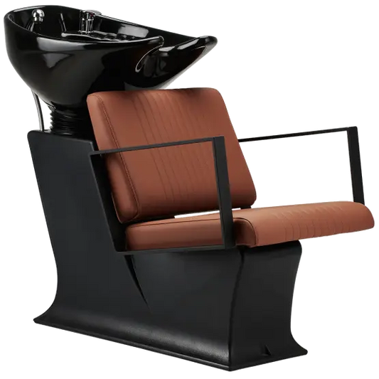 compact backwash unit with tilting basin

ergonomic salon wash chair Mila Ted

small salon hair washing unit