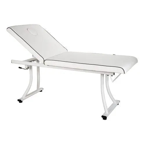REM Arko Static Couch - white with grey piping REM