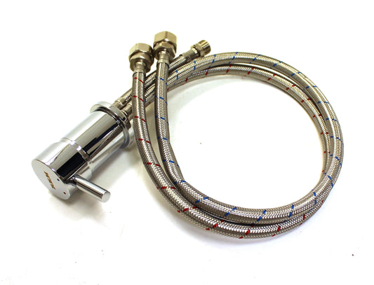 REM Atlas Monobloc Mixing Valve Kit - Includes valve, hose, handspray, hot and cold flexi hoses and basin sleeve REM