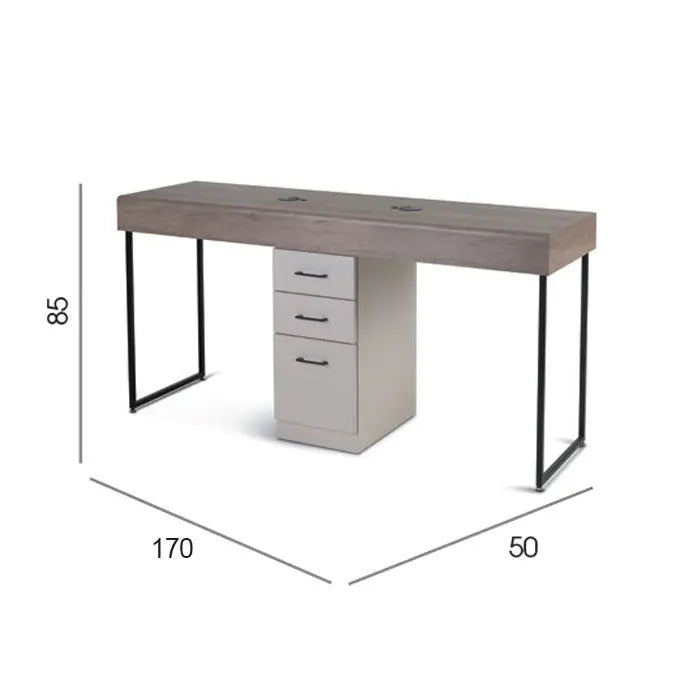 REM Florence Nail Bar front view

Nail station with built-in storage

Salon manicure table UK


