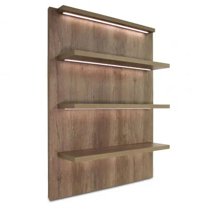 REM Glam LED Light Shelf Large front view

Illuminated salon display shelf

Wall-mounted LED retail shelf