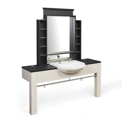 “REM Montana Unit with frontwash basin”

“Salon unit with ceramic basin and mirror”

“Hair wash and styling station UK”