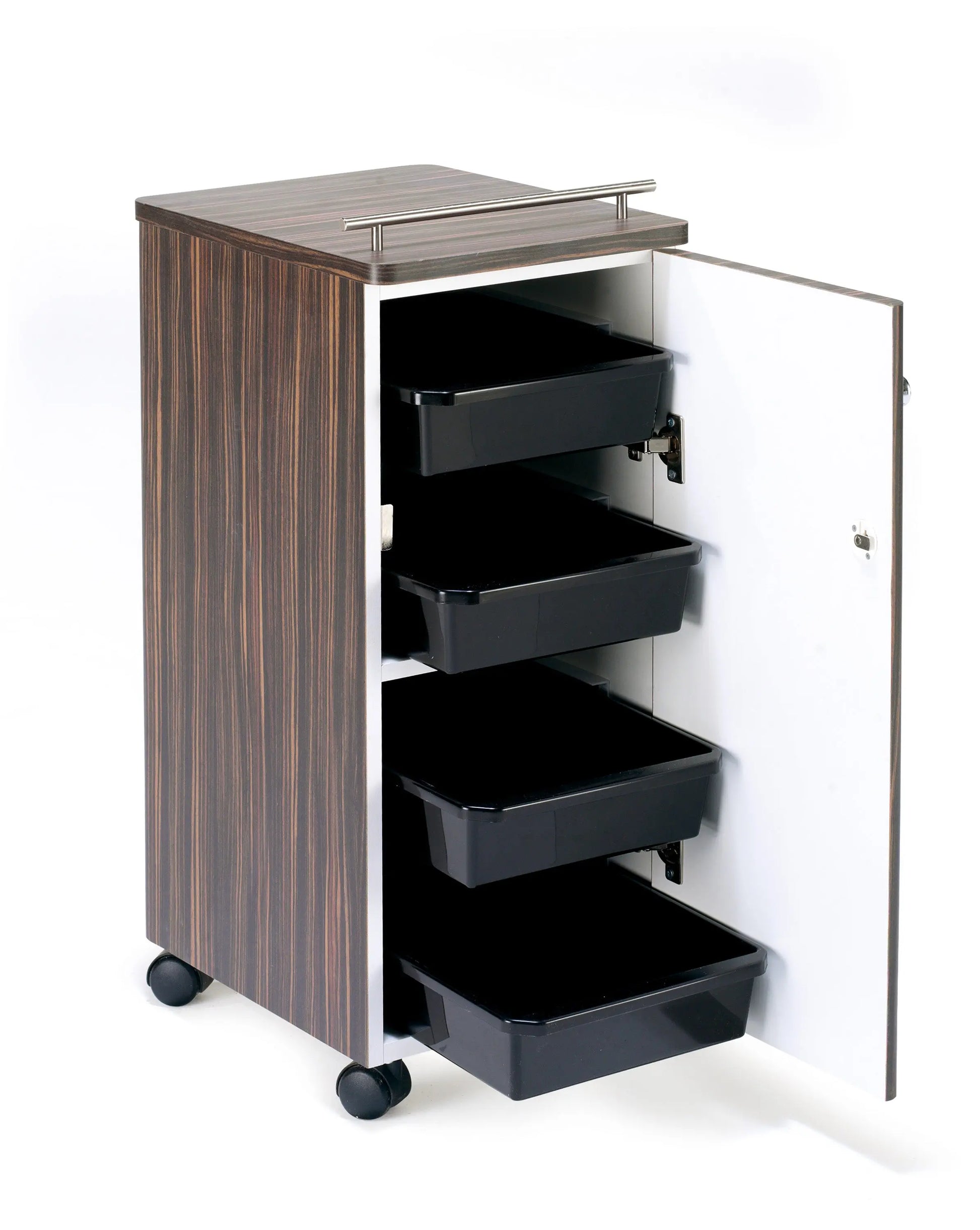 REM Prima salon trolley

Hairdressing trolley with wheels

Beauty salon storage trolley