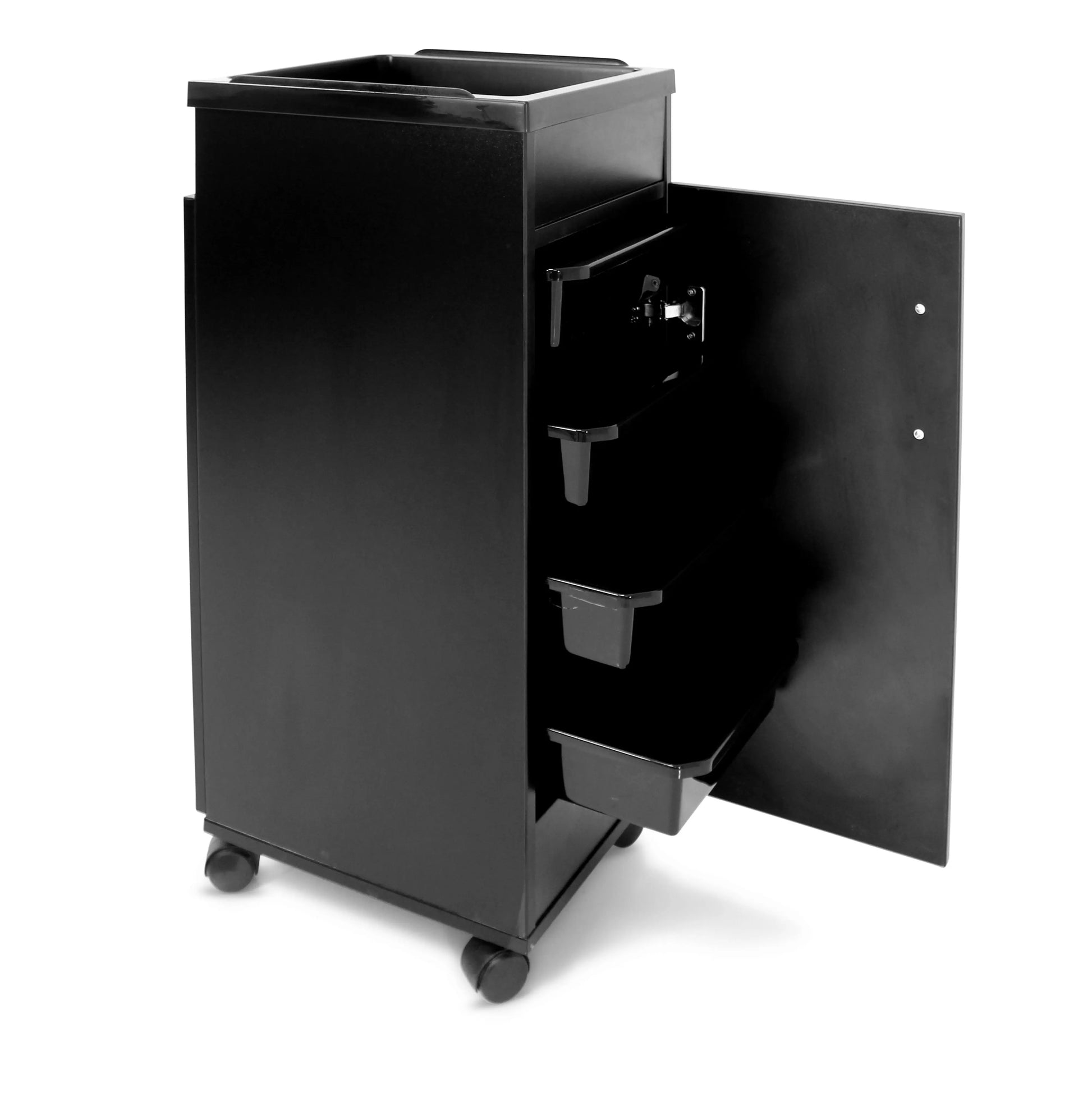 REM Secura salon trolley

Lockable salon trolley

Secure beauty trolley UK