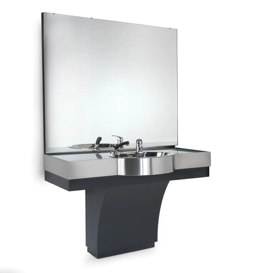 barbershop styling station with sink

wall-mounted barber unit stainless basin

REM The Duke Barber Styling Unit stainless steel basin

